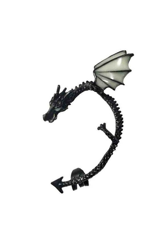 Unisex 1Pc Punk Luminous Dragon Shape Ear Cuff Clip Earring No Piercing Jewelry