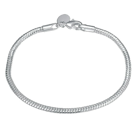 Besufy Women Bracelet 3MM Snake Chain Round Charm Bracelet Minimalist Bangle Party Jewelry Gift