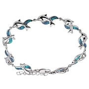 WEIYIN Besufy Women Copper Bracelet Dolphin Charm Chain Bracelet Jewelry Gift for Banquet Party