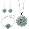thumbnail image 1 of Besufy Women Jewelry Set Glass Cabochon Pendant Mandala Necklace Bracelet Earrings, 1 of 6