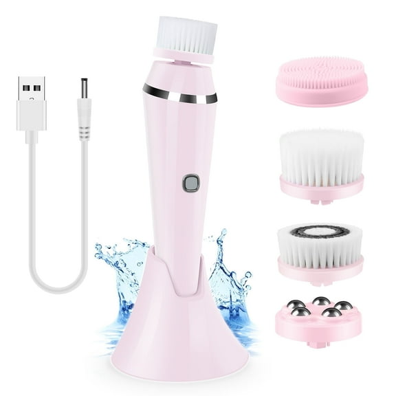MichPong Facial Cleansing Brush Rechargeable Facial Scrubber IPX7 Waterproof 3 Speeds