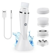 MichPong Facial Cleansing Brush Rechargeable Facial Scrubber IPX7 Waterproof 3 Speeds