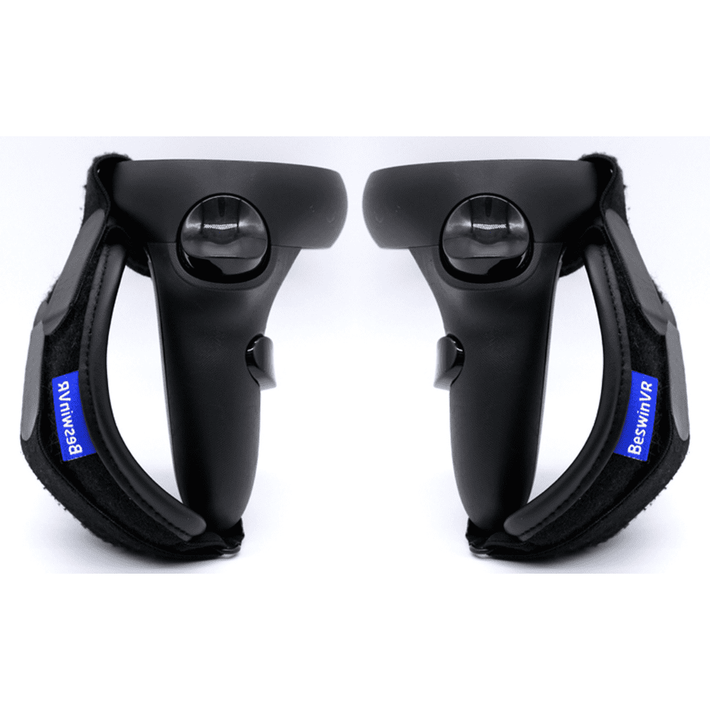 BeswinVR G2- Controller Grips and Knuckle Strap for Oculus Quest, Rift S (Black, 1 Pair)