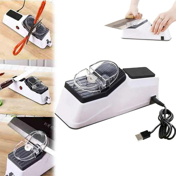 USB Electric Knife Sharpener, With Replacement Grinding Tools, Double Sided Knife Sharpener, Stable Non-slip Base, Quick Sharpening & Polishing