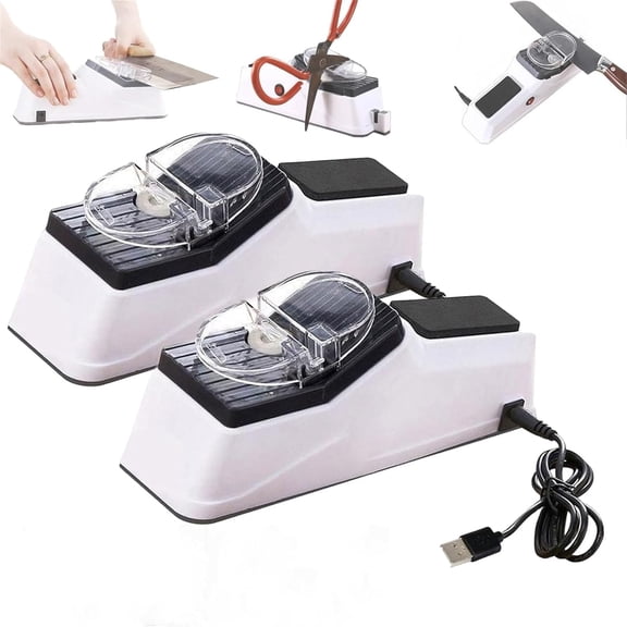 Besynersharp Pro, Electric Knife Sharpener, Knife Sharpener Electric, Professional Electric Knife Sharpeners for Kitchen Knives, 3s Fast Sharpening, Stable Non-slip Base (2pcs)