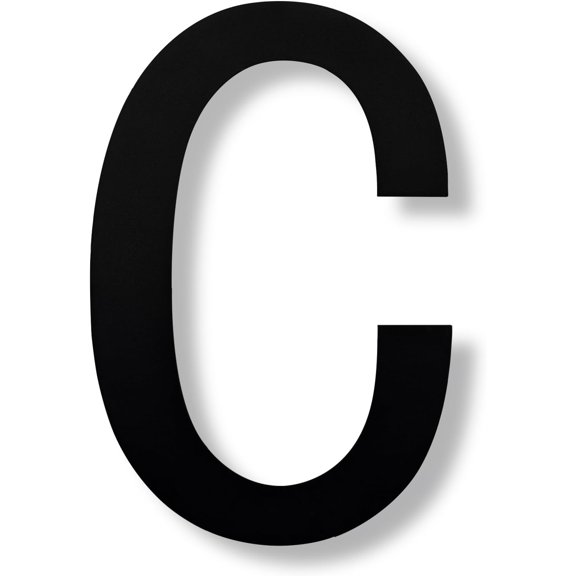 BetLight Large House Letter- 12 Inch High Rustproof Stainless Steel Distinguished Home Address Letter-Floating Designed Building Letter for the Modern Home/Letter C