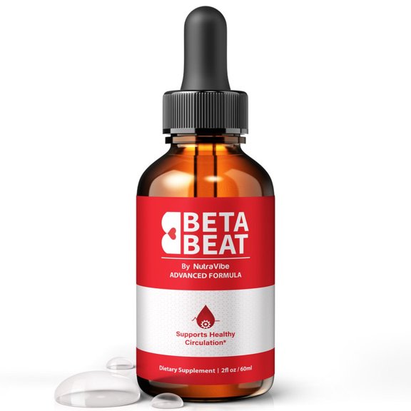 Beta Beat Drops Daily Liquid Formula with a Clean, Natural Blend to Support Natural Flow, Balanced Levels & Healthy Circulation | Convenient for Consistent Use (30 Servings)