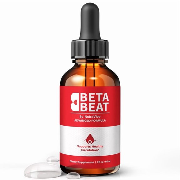 Beta Beat Drops Daily Liquid Formula with a Clean, Natural Blend to Support Natural Flow, Balanced Levels & Healthy Circulation | Convenient for Consistent Use (30 Servings)