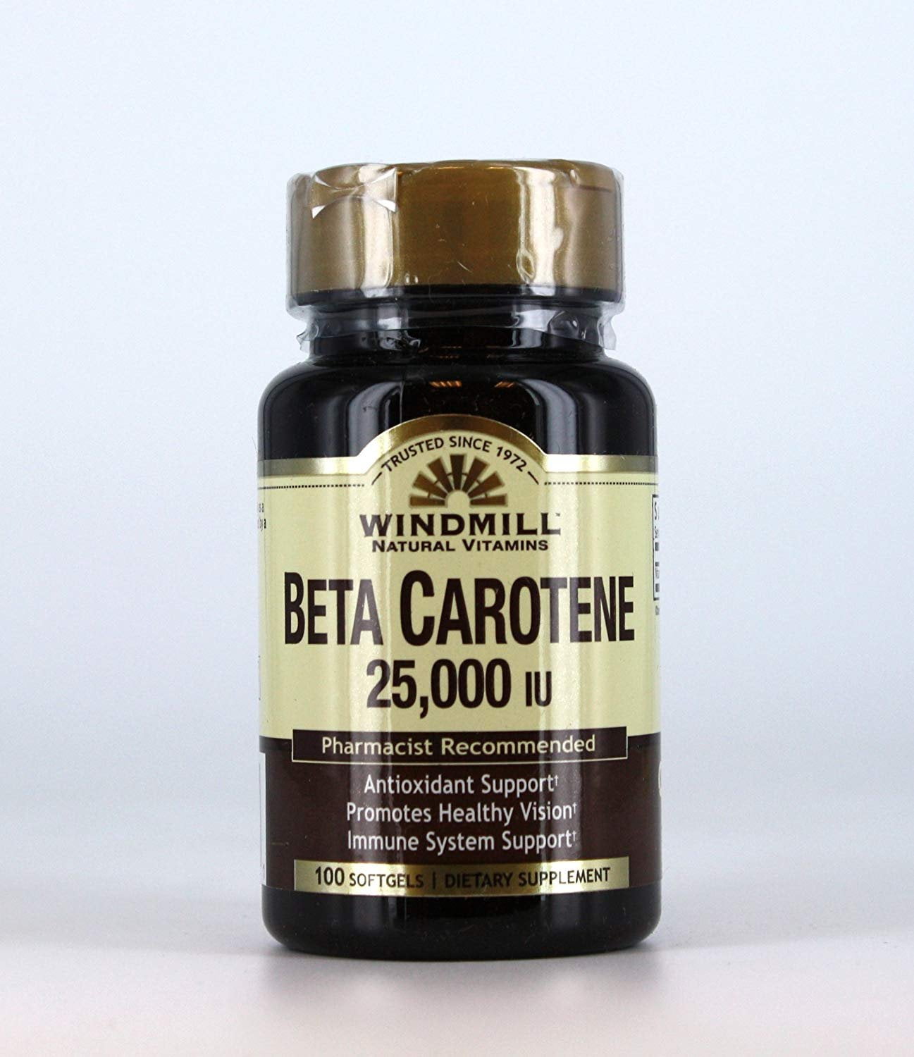 Beta Carotene 25, 000 MU softgels by Windmill - 100 ea