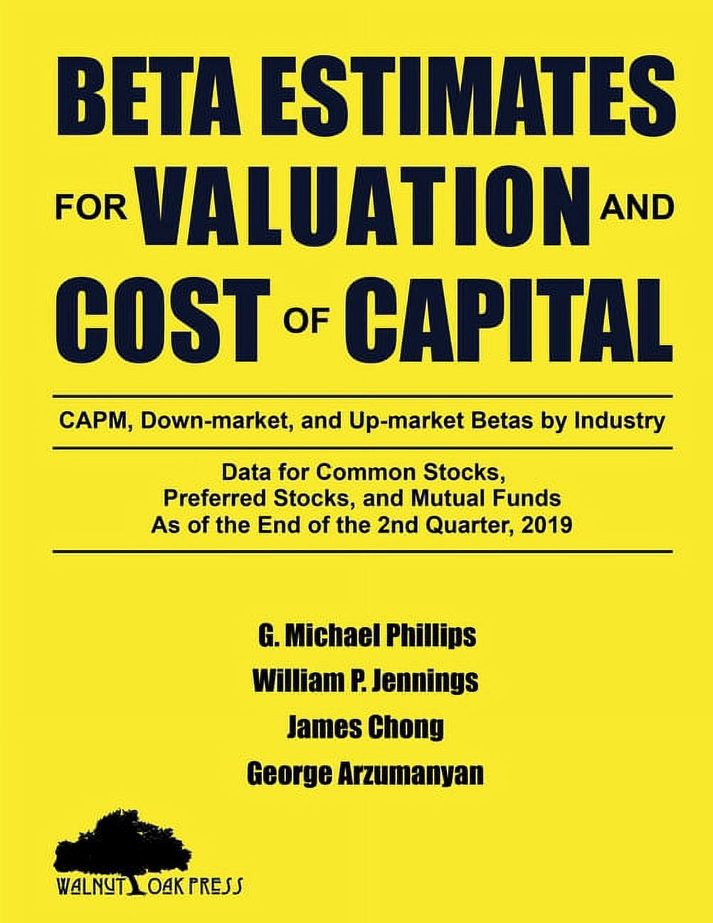 Beta Estimates for Valuation and Cost of Capital Data for Common
