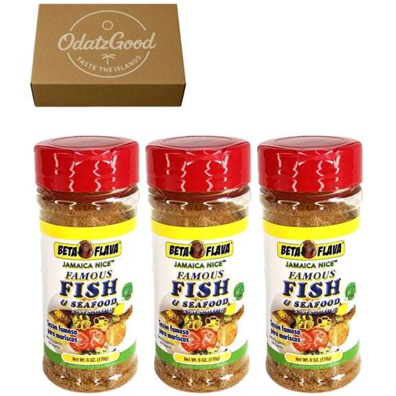 Beta Flava Fish Seasoning 6oz (170g) 3-Pack Curated & Packaged by ODatzGood