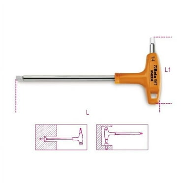 Beta Hex Key,T Shape,5 in 96T INOX