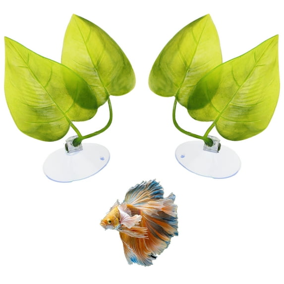 Beta Leaf Bed Fish Resting Leaf Betta Hammock Aquarium Plants Betta Fish Accessories for Small Tank