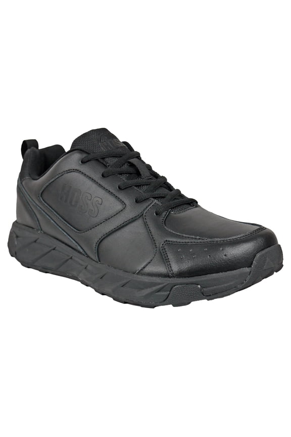 HOSS Men’s Soft Toe Extra Wide Athletic Work Shoe Slip Resistant EH Beta Black