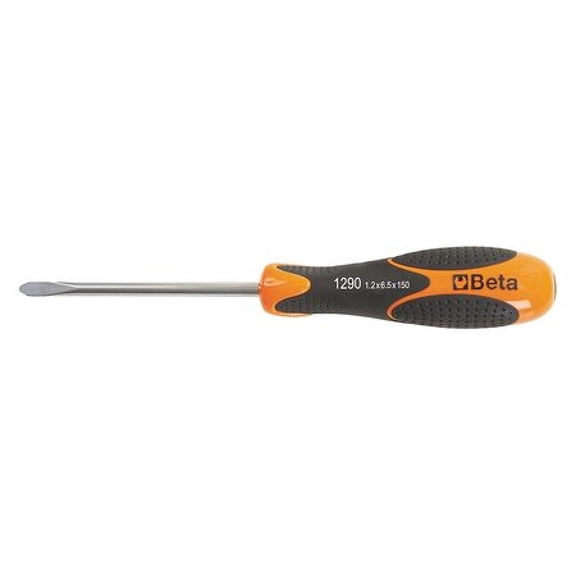 Beta Stainless Steel Screwdriver with 6" Shank and 1/4" Standard Tip 012900451