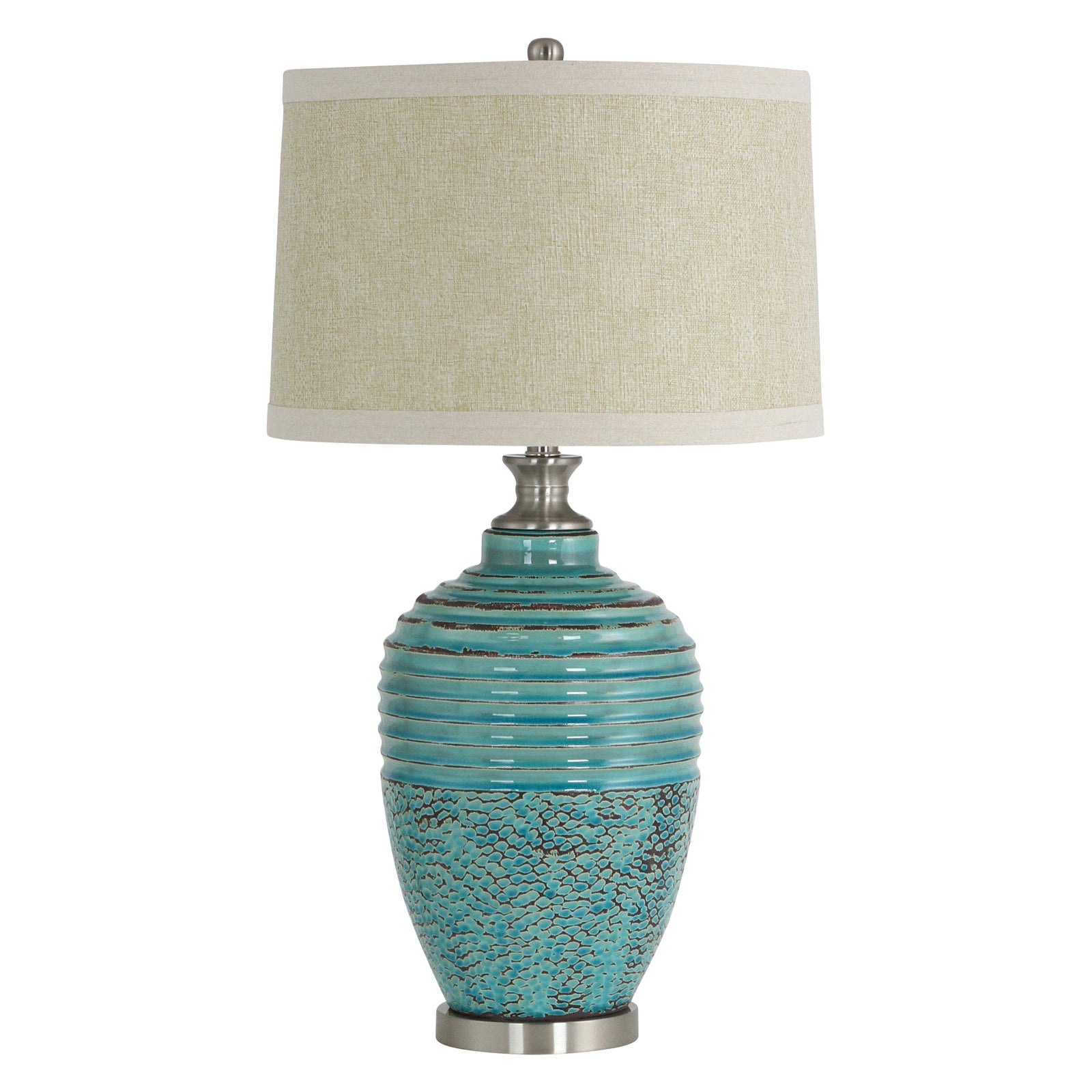 Beta Teal Ceramic Table Lamp - Walmart.com