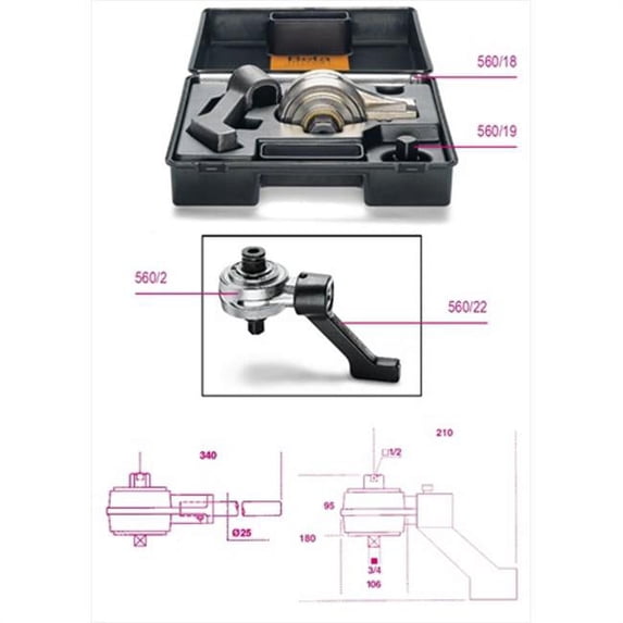 Beta Tools 005600002 560 2-Torque Multiplier Body 5-1 Nm1300