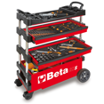 thumbnail image 1 of Beta Tools USA Folding Mobile Tool Cart, Red, 1 of 2