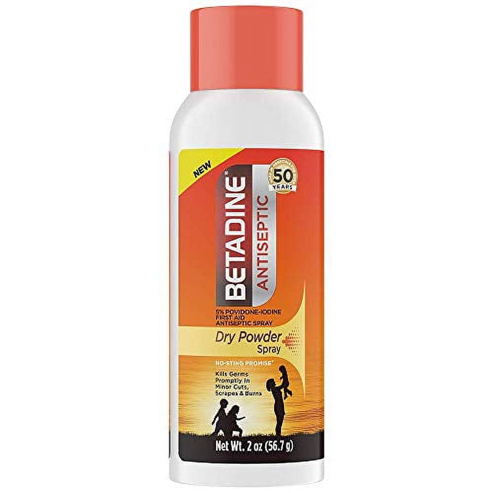Betadine Antiseptic Dry Powder Spray, 2 Oz, 3 Pack