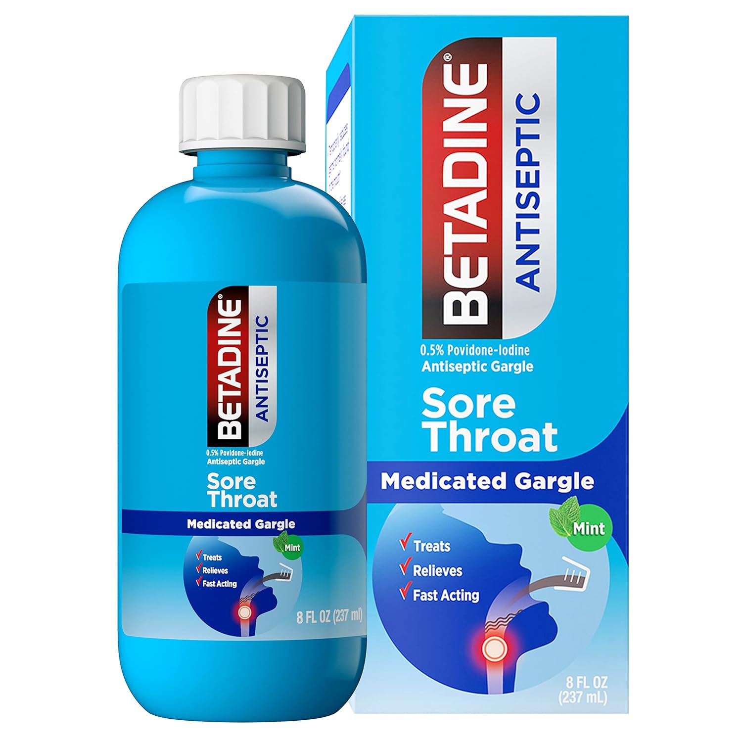 Betadine Antiseptic Medicated Gargle Povidone Iodine 0 5 Treat And 