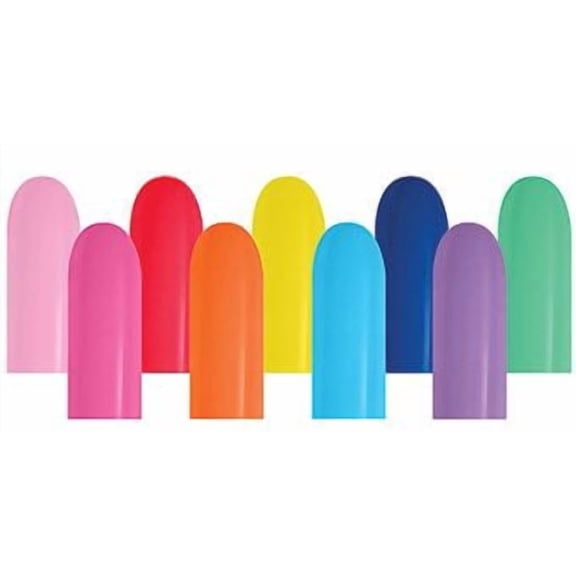 Betallatex Solid 260B Nozzles Up Balloons - Fashion Assortment (50/pack)