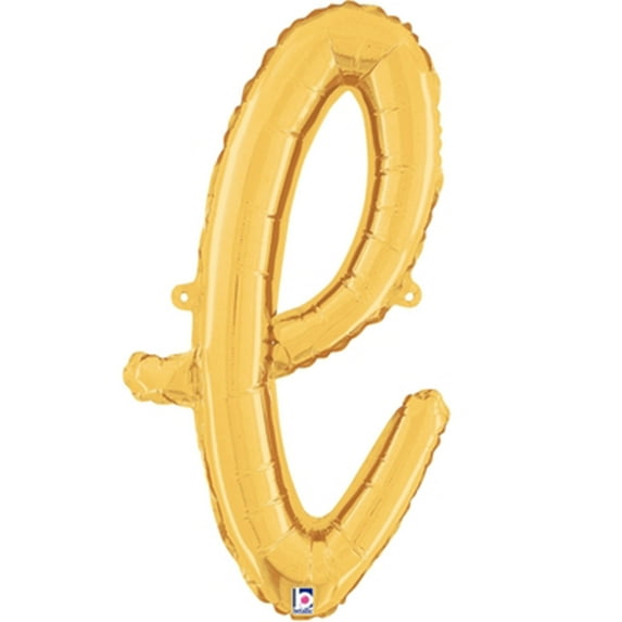 Betallic 24" Script Letter L Gold (Air-Filled) Foil Balloon