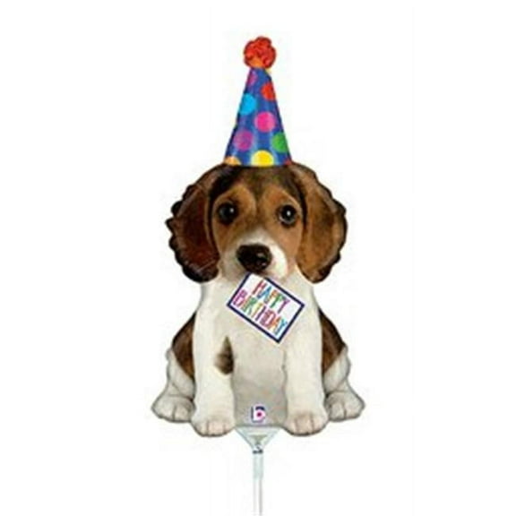 Betallic 86590 14 in. Birthday Puppy Balloon