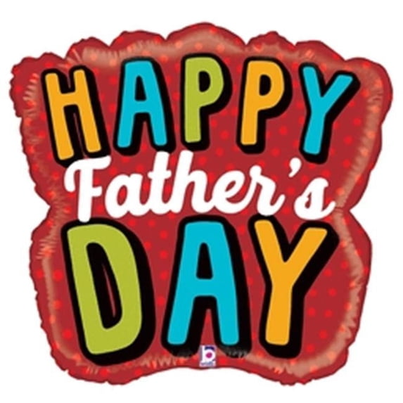 Betallic 90124 28 in. Bold Dads Day Word Shape Flat Balloon