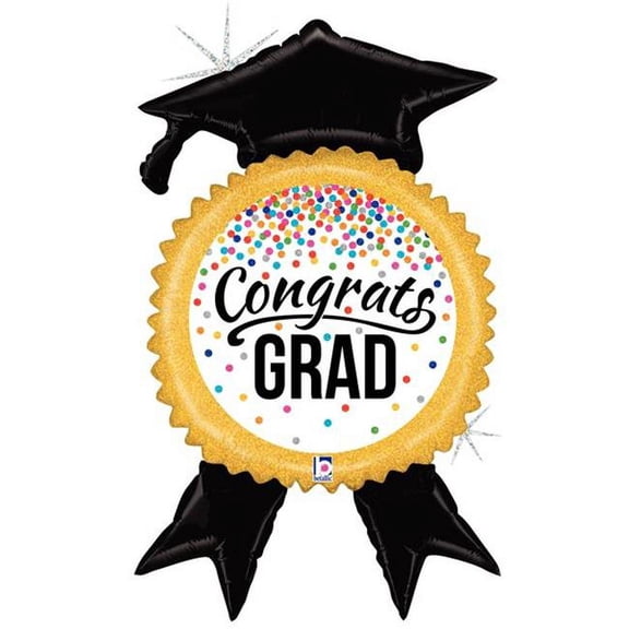 Betallic 90136 40 in. Congrats Grad Shape Flat Ribbon