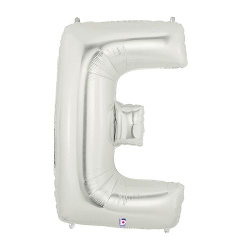 Megaloon Letter E Silver 34 Inch Foil Mylar Balloon [15905S]