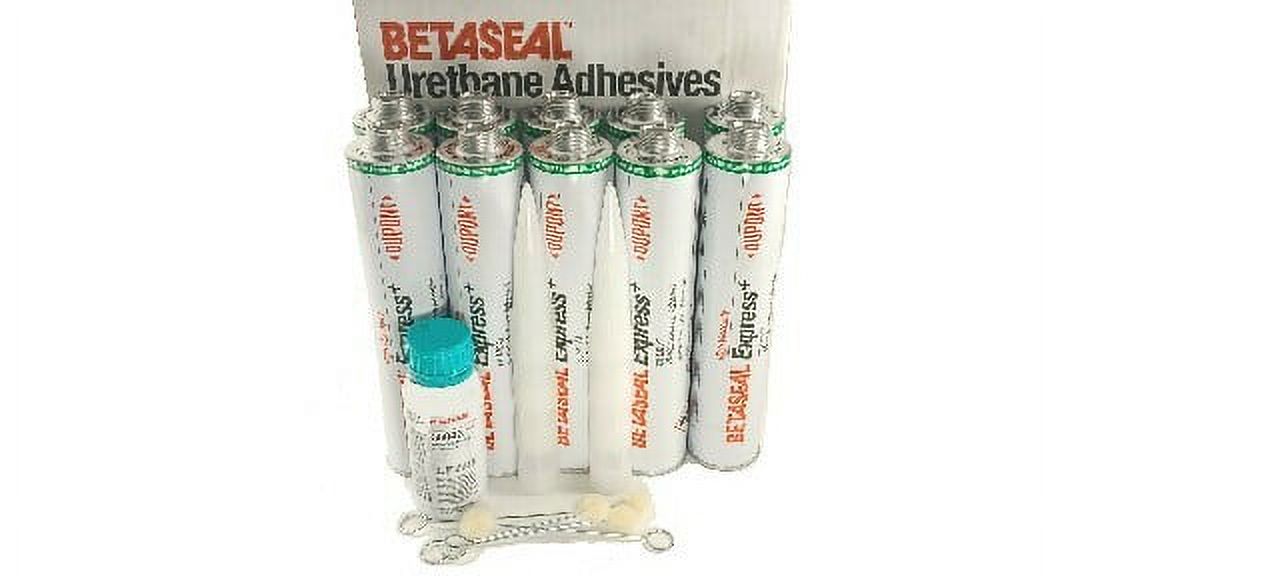 Betaseal Express+ AdvancedCure Auto Glass Urethane, Adhesive 10 Tubes with 4.2oz 5504G Primer