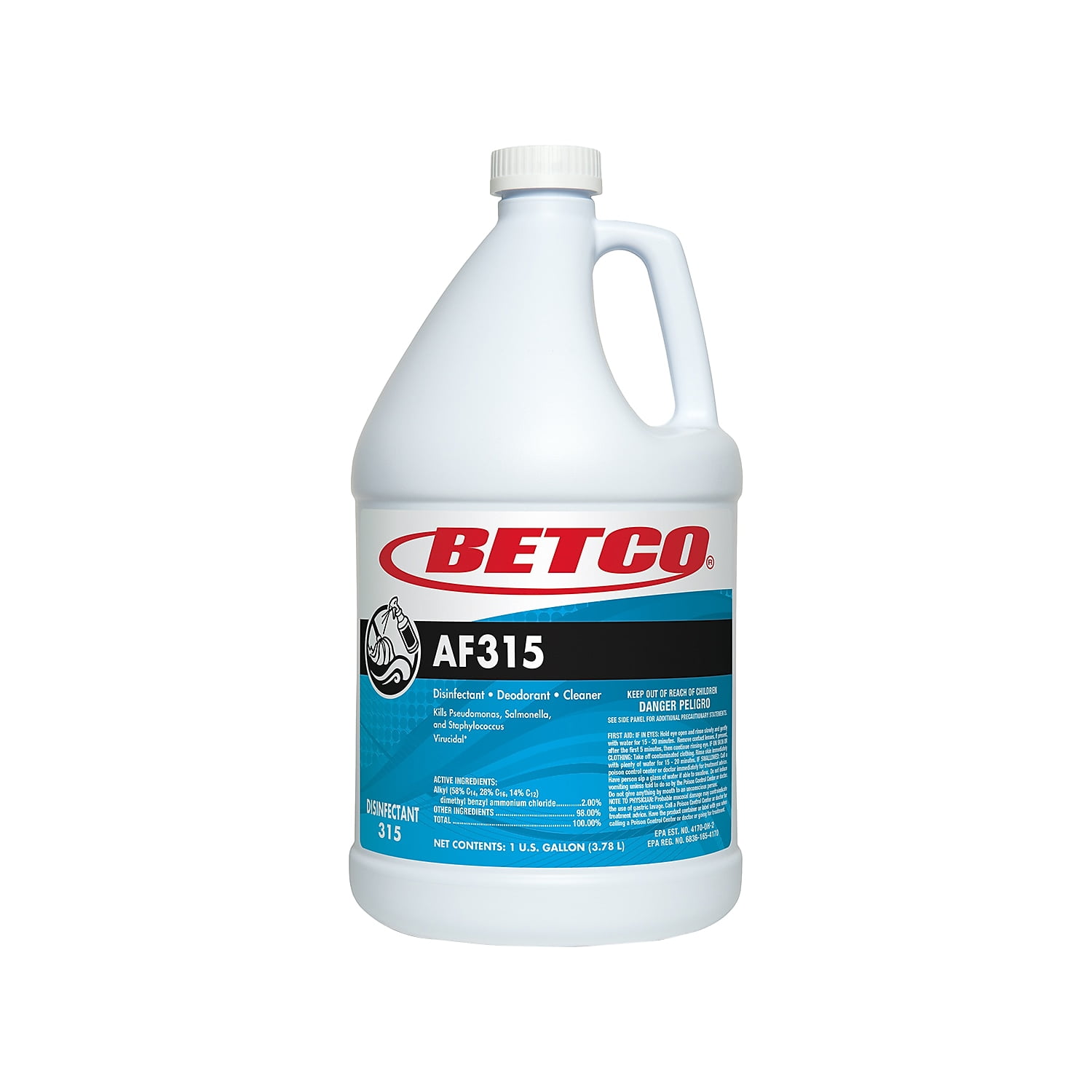 AF315 Disinfectant Cleaner, Citrus Floral Scent, 1 gal Bottle, 4/Carton AF315 Disinfectant Cleaner, Citrus Floral Scent, 1 gal Bottle, 4/Carton
