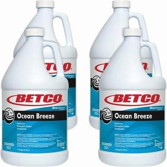 Betco BET2310400CT Concentrated Liquid Deodorizer, Turquoise - Pack of 4