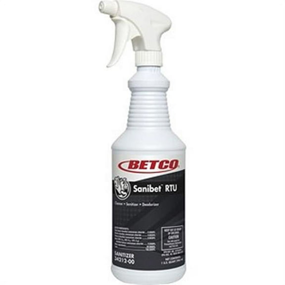 Betco BET3421200CT Sanibet RTU Cleaner, Yellow - Pack of 12