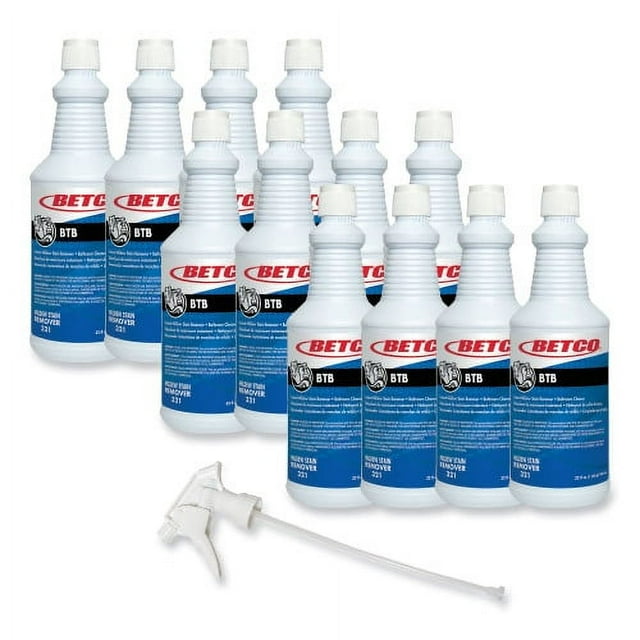 Betco BTB Mildew Stain Remover, Apple, 32 oz Spray Bottle, 12/Carton, Each