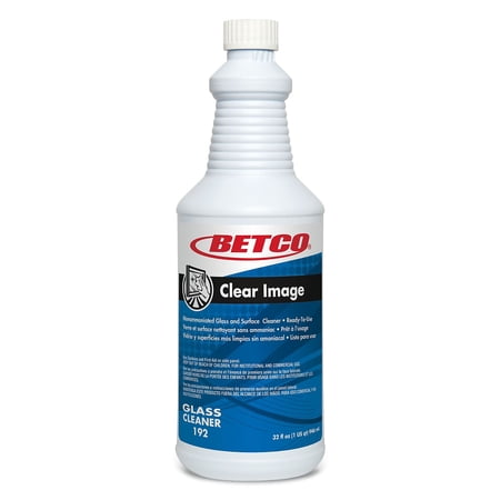 Betco Clear Image Non-Ammoniated Glass & Surface Cleaner - 12/CS, 32 oz.- Rain Fresh, Blue - 1921200