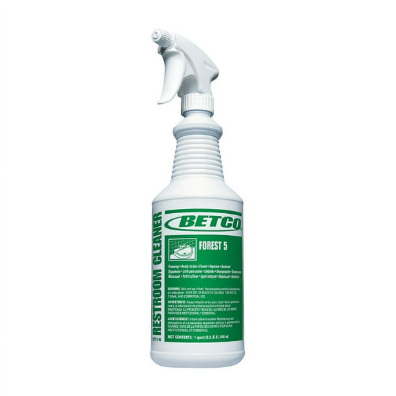 Betco Forest 5 Foaming Cleaner, Mint, 32 Oz Bottle, Straw, Case Of 12