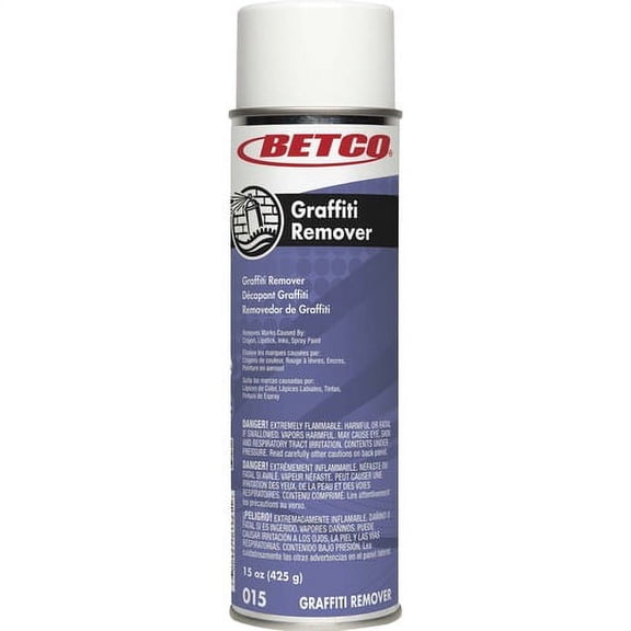 Betco Graffiti Remover - Ready-To-Use Spray - 15 fl oz (0.5 quart) - 1 Each - Clear | Bundle of 10 Each