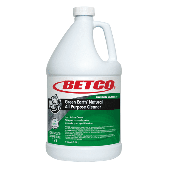 Betco Green Earth Natural All-Purpose Cleaner, Emerging Storm Scent, 136 Oz Bottle, Case Of 4