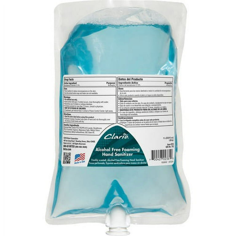 Betco Advanced Hand Sanitizer Foam Refill - Citrus Scent - 33.8 fl oz (1000 mL) - Kill Germs - Hand - Moisturizing - Light Blue - Residue-free, Anti-irritant, Non-drying, Non-sticky - 6 / Carton Betco Advanced Hand Sanitizer Foam Refill - Citrus Scent - 33.8 fl oz (1000 mL) - Kill Germs - Hand - Moisturizing - Light Blue - Residue-free, Anti-irritant, Non-drying, Non-sticky - 6 / Carton