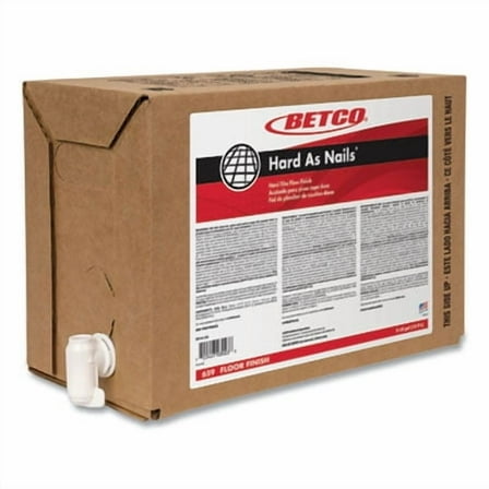 Betco Hard As Nails floor finish utilizes highly durable, internally cross-linked polymers blended to achieve a harder floor finish film. This unique chemistry results in a high-gloss, long-weari