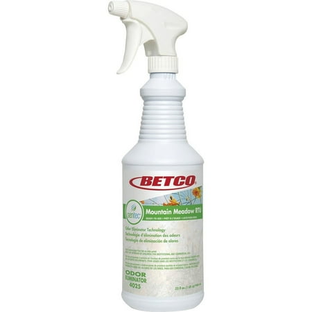 Betco RTU Malodor Eliminator Mountain Meadow - Ready-To-Use Liquid - 32 fl oz (1 quart) - Mountain Meadow Scent - 1 Each - Clear | Bundle of 2 Each