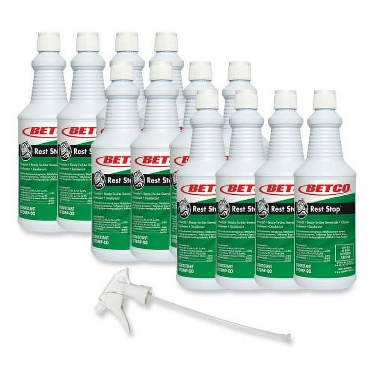 Rest Stop Non-Acid Bowl and Restroom Cleaner, Floral Fresh Scent, 32 oz Bottle, 12/Carton Rest Stop Non-Acid Bowl and Restroom Cleaner, Floral Fresh Scent, 32 oz Bottle, 12/Carton