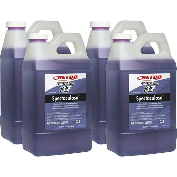 Betco Spectaculoso Lavender General Cleaner - Concentrate - 67.6 fl oz (2.1 quart) - Lavender Scent - 4 / Carton - Purple | Bundle of 5 Cartons
