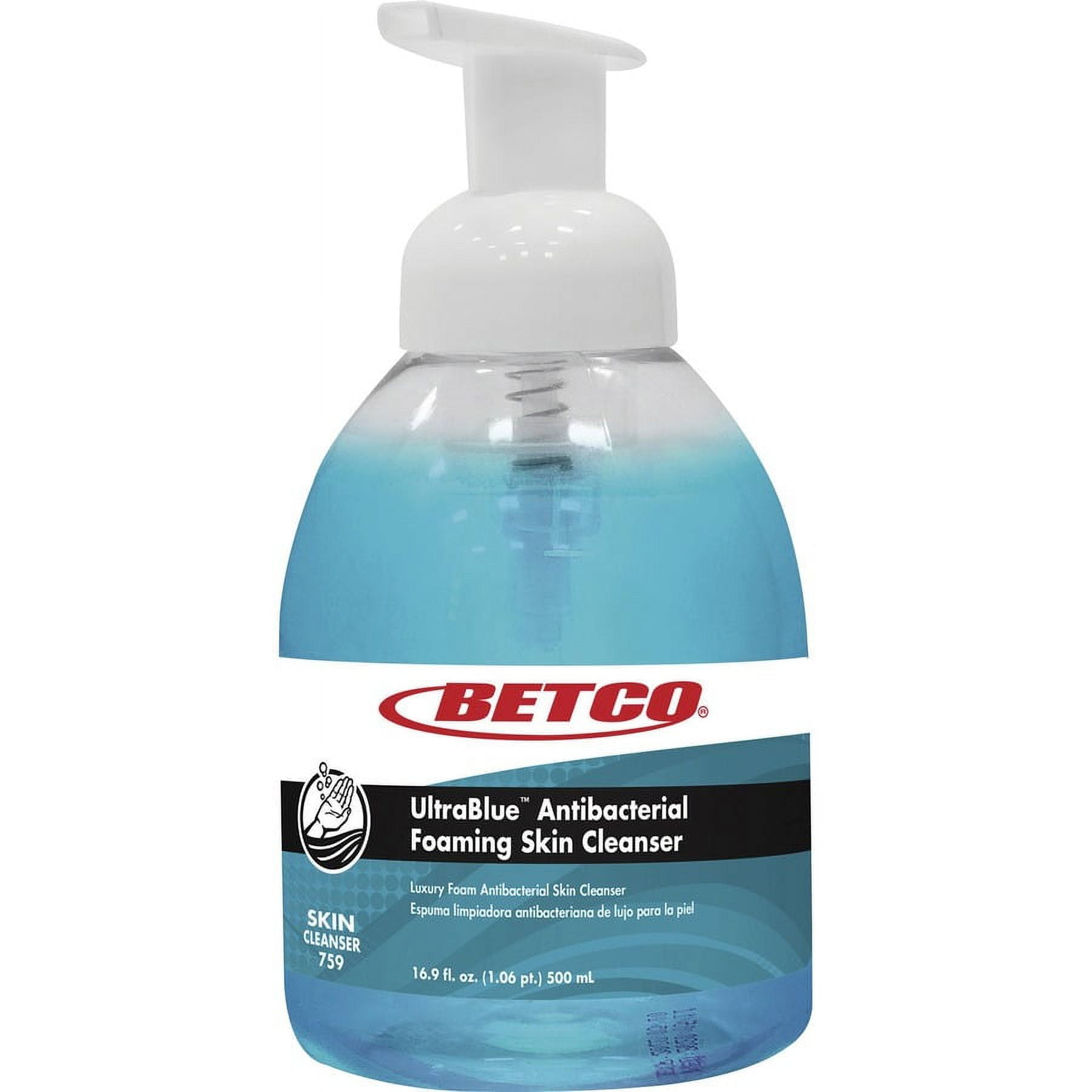 Betco Ultra Blue Antibacterial Skin Cleanser - Foam - 16.91 fl oz - Clean Ocean - Pump Bottle - Applicable on Hand - Skin - Anti-bacterial, Non-irritating, Moisturising - 1 Each Betco Ultra Blue Antibacterial Skin Cleanser - Foam - 16.91 fl oz - Clean Ocean - Pump Bottle - Applicable on Hand - Skin - Anti-bacterial, Non-irritating, Moisturising - 1 Each