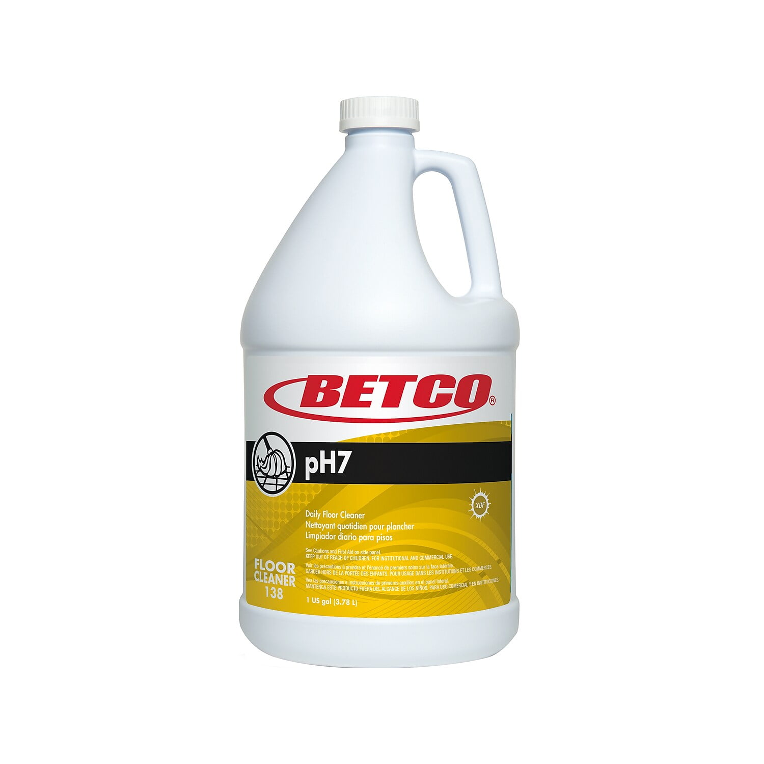 Betco Lemon Scent pH7 Yellow Floor Cleaner 1 Gal Bottle