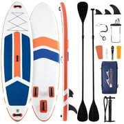 Betcozy Inflatable Stand Up Paddle Board, 2-in-1 Paddle with Premium SUP Paddleboard Accessories, Stable & Non-Slip Deck for Adults & Youth of All Skill Levels, Orange