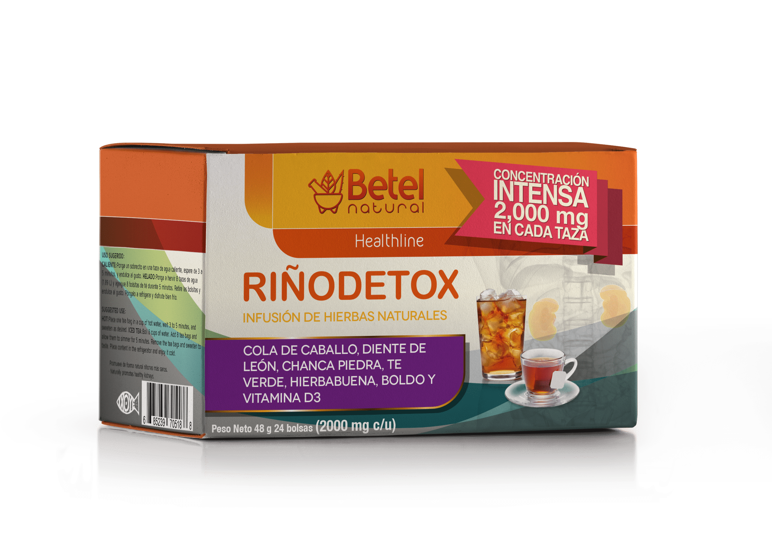 Betel Natural Kidney Detox Tea - Herbal Infusion - 48 g - 24 Bags