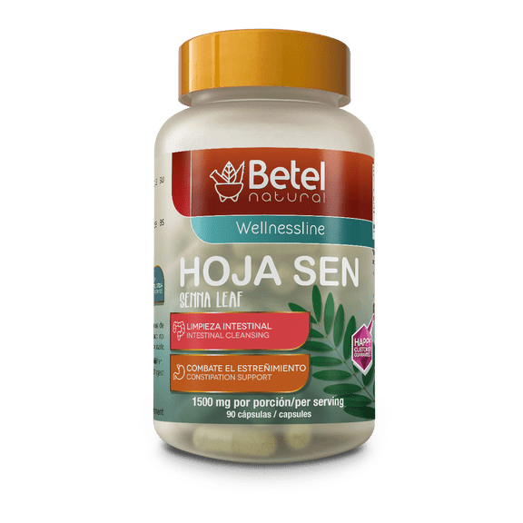 Betel Natural Premium Hoja Sen/Senna Leaf Capsules - 1500 mg Per Serving - 90 Caps