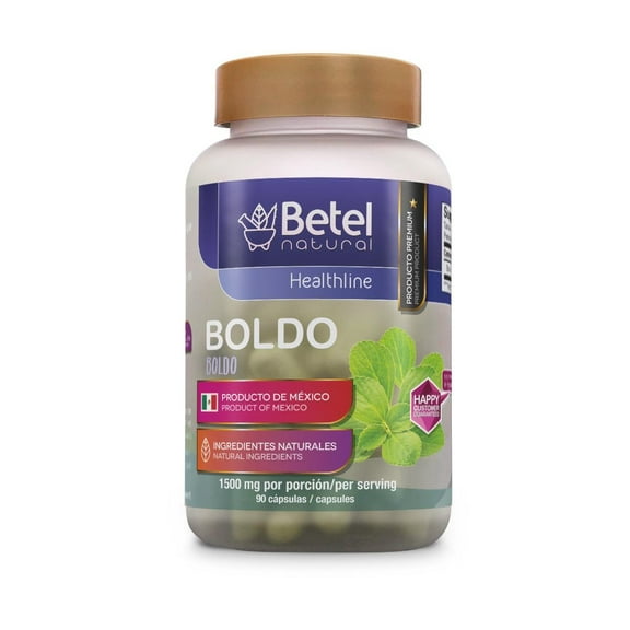 Betel Natural Premium Mexican Boldo Capsules 1500 mg - 90 Caps